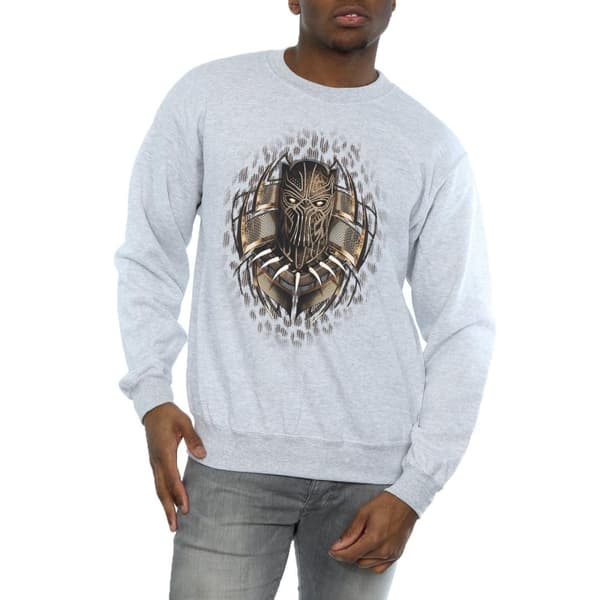 Marvel Mens Black Panther Gold Killmonger Sweatshirt