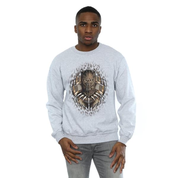 Marvel Mens Black Panther Gold Killmonger Sweatshirt