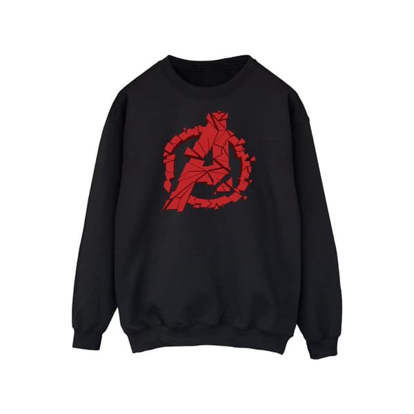 Marvel Mens Avengers Endgame Shattered Logo Sweatshirt