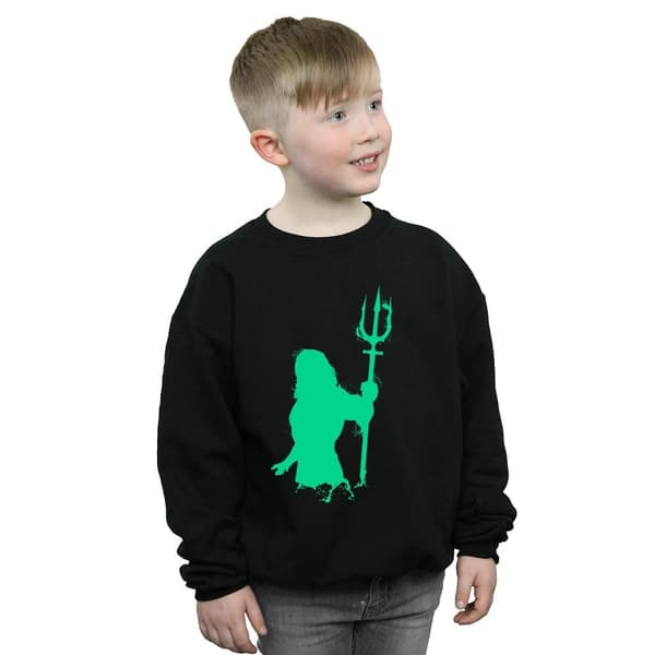 DC Comics Pojkar Aquaman Aqua Silhouette Sweatshirt