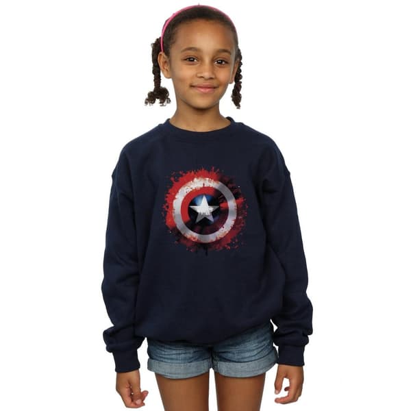 Marvel Girls Avengers Captain America Art Shield Sweatshirt