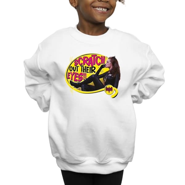 DC Comics Girls Batman TV Series Catwoman Scratch Sweatshirt