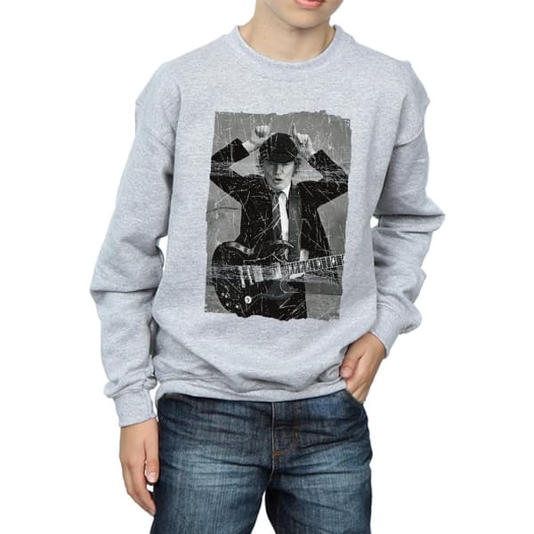 AC/DC Boys Angus Young Distressed Photo Sweatshirt