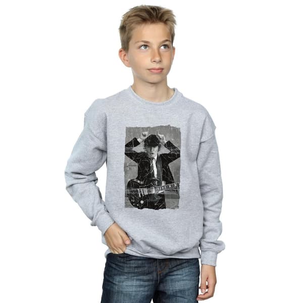 AC/DC Boys Angus Young Distressed Photo Sweatshirt