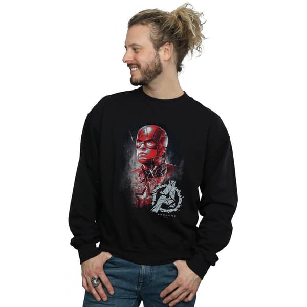 Marvel Mens Avengers Endgame Captain America Brushed Sweatshirt