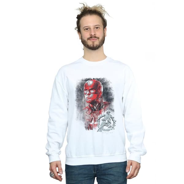 Marvel Mens Avengers Endgame Captain America Borstad Sweatshirt