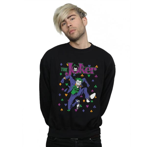 DC Comics Mens Batman Joker Cards Jump Sweatshirt