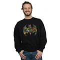Miniatyrbilde 2 av 3: DC Comics Mens Batman Batgirl Logo Collage Sweatshirt