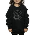 Miniatyrbild 3 av 5: Marvel Avengers Assemble A Logo Outline-tröja för flickor