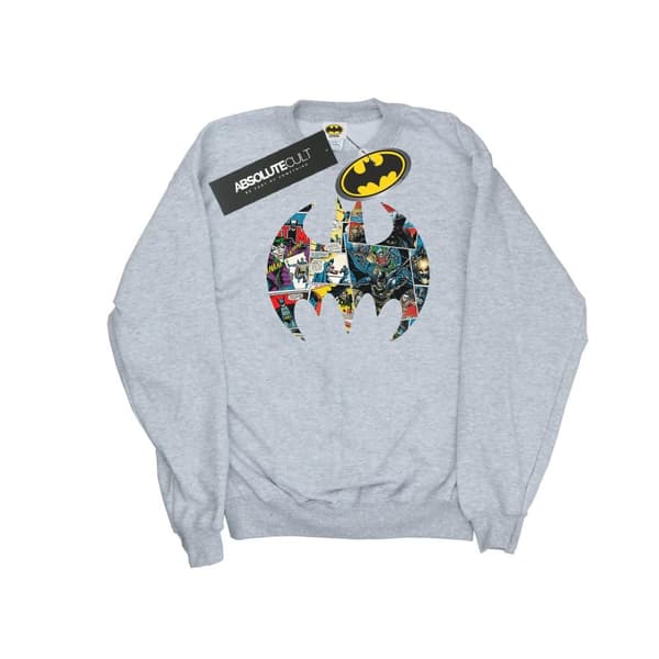 DC Comics Mens Batman Comic Book Logo Sweatshirt