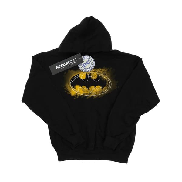 DC Comics Kvinnor/Ladies Batman Spray Logo Hoodie Black XXL