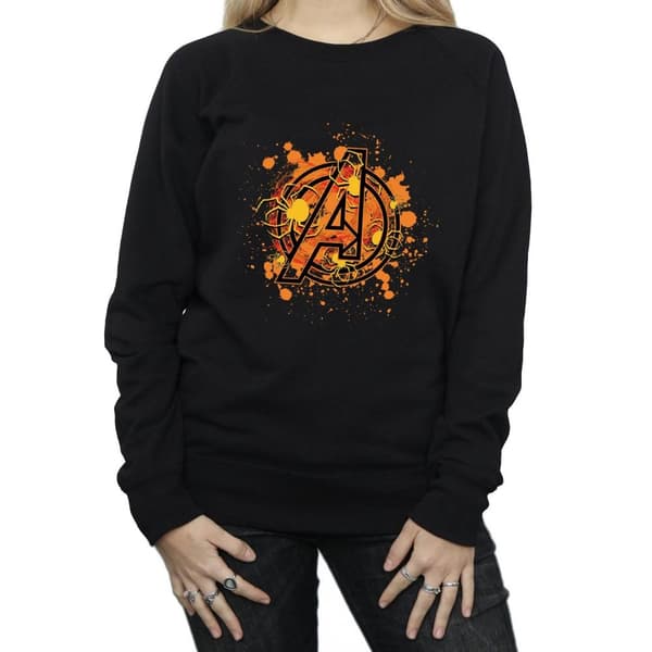 Marvel Womens/Ladies Avengers Assemble Halloween Spider Logo Sweatshirt