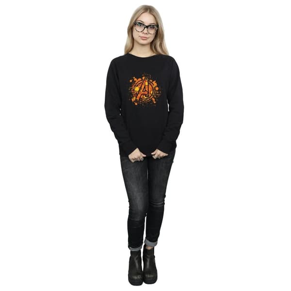 Marvel Womens/Ladies Avengers Assemble Halloween Spider Logo Sweatshirt