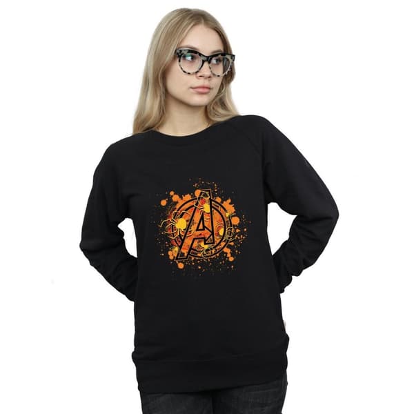 Marvel Womens/Ladies Avengers Assemble Halloween Spider Logo Sweatshirt