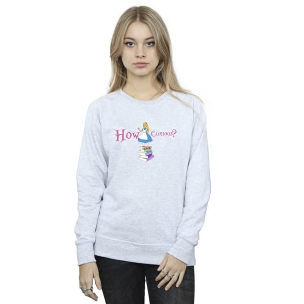 Disney Womens/Ladies Alice In Wonderland How Curious Sweatshirt