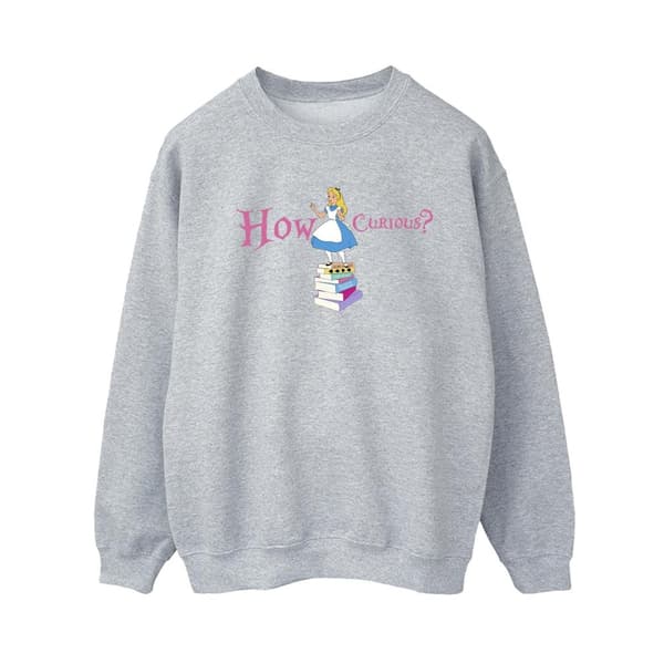 Disney Womens/Ladies Alice In Wonderland How Curious Sweatshirt