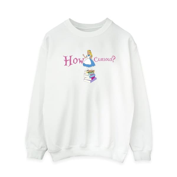 Disney Womens/Ladies Alice In Wonderland How Curious Sweatshirt