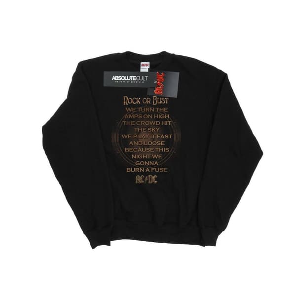 AC/DC Rock Or Bust Lyrics - Sweatshirt för kvinnor/damer