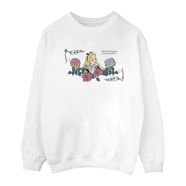 Disney Womens/Ladies Alice In Wonderland What Kind Of Garden Sweatshirt