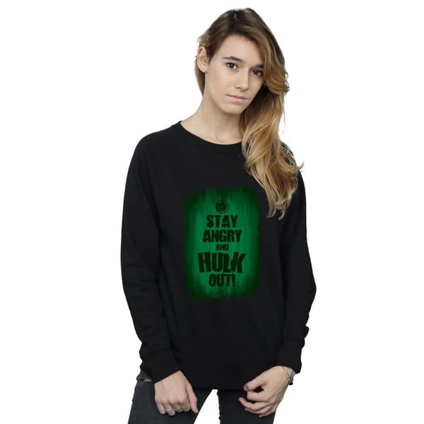 Marvel Womens/Ladies Hulk Stay Angry Sweatshirt