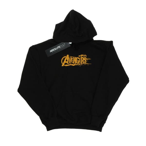 Marvel Mens Avengers Infinity War Orange Logo Hoodie