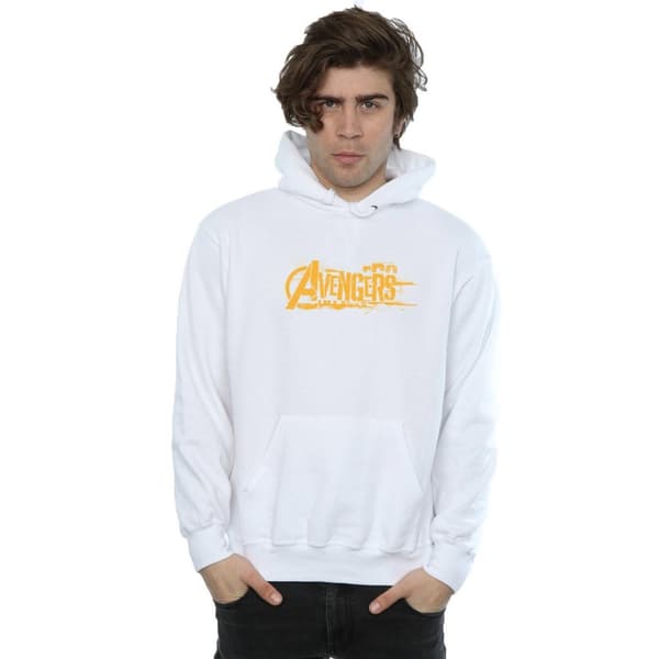 Marvel Mens Avengers Infinity War Orange Logo Hoodie