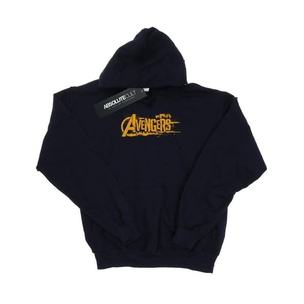 Marvel Mens Avengers Infinity War Orange Logo Hoodie
