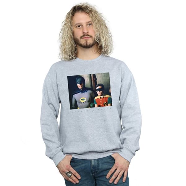 DC Comics Batman TV Series Dynamic Duo Photograph Sweatshirt för herrar