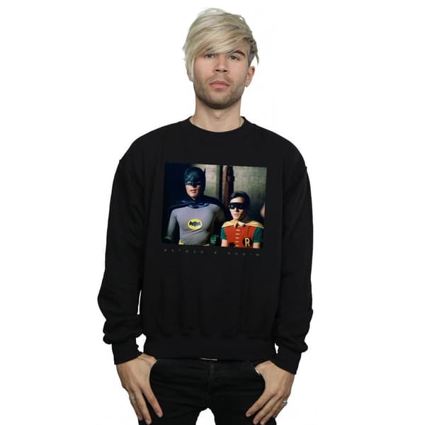 DC Comics Batman TV Series Dynamic Duo Photograph Sweatshirt för herrar