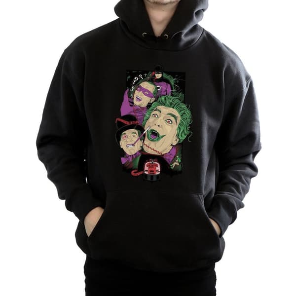 DC Comics Mens Batman TV Series Rogues Gallery Hoodie