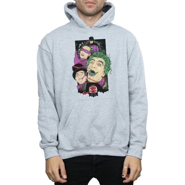 DC Comics Mens Batman TV Series Rogues Gallery Hoodie