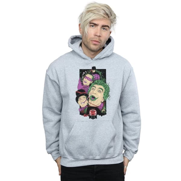DC Comics Mens Batman TV Series Rogues Gallery Hoodie