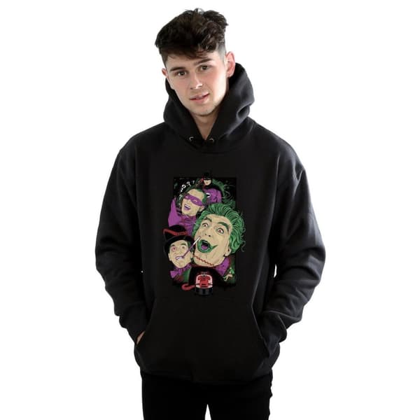 DC Comics Mens Batman TV Series Rogues Gallery Hoodie