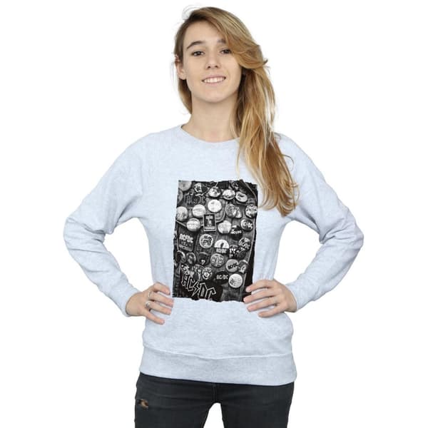 AC/DC Womens/Ladies Badges Collection Sweatshirt