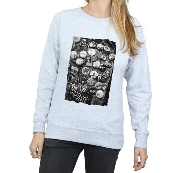 AC/DC Womens/Ladies Badges Collection Sweatshirt