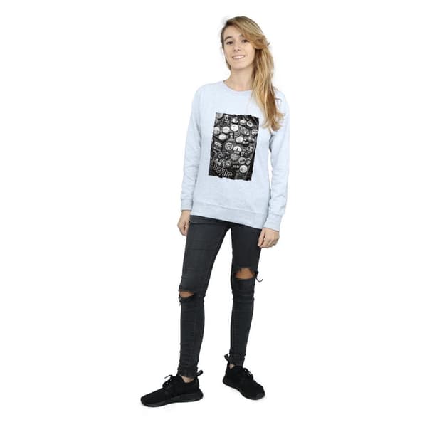 AC/DC Womens/Ladies Badges Collection Sweatshirt