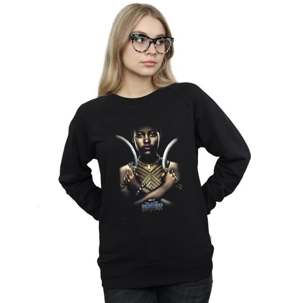 Marvel Womens/Ladies Black Panther Nakia Poster Sweatshirt