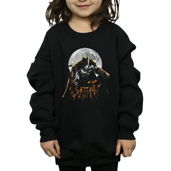 DC Comics Girls Batman Arkham Knight Halloween Moon Sweatshirt