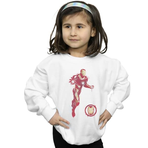 Marvel Girls Avengers Endgame Painted Iron Man Sweatshirt