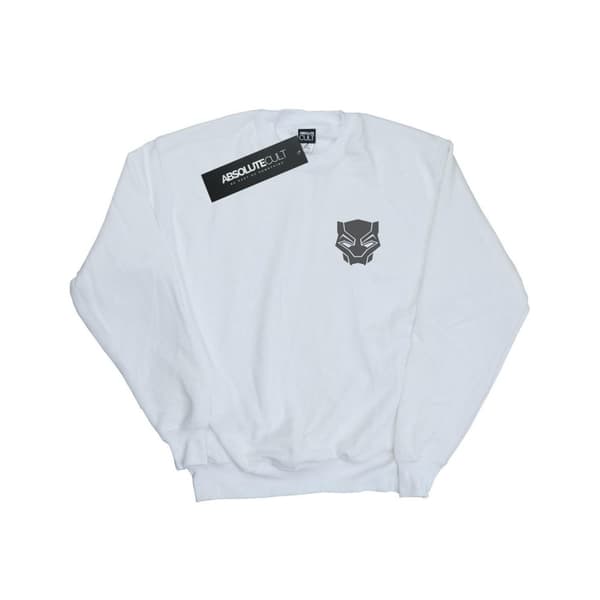 Marvel Dam/Tjej Svart Panther Svart på Svart Sweatshirt med brösttryck