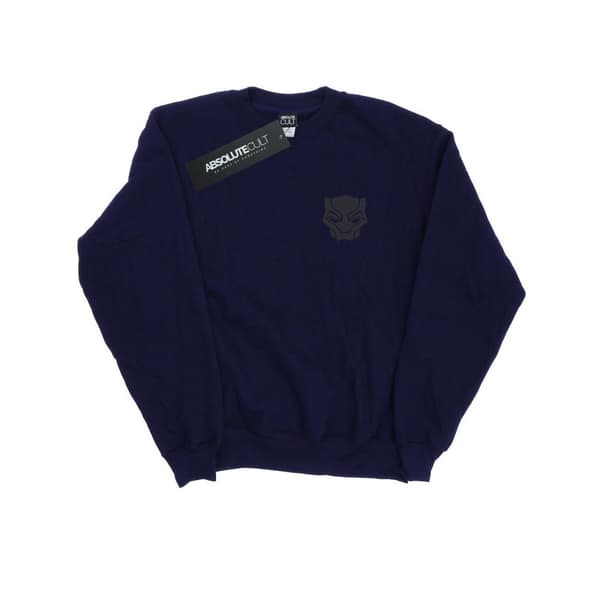 Marvel Dam/Tjej Svart Panther Svart på Svart Sweatshirt med brösttryck
