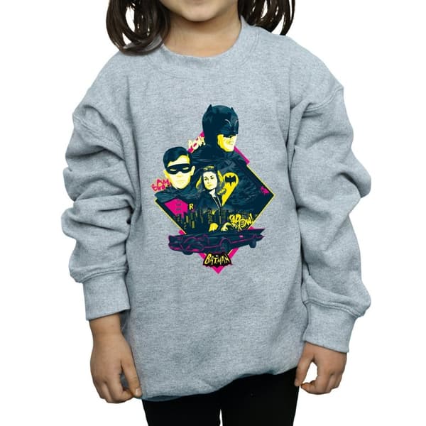 DC Comics Girls Batman TV Series Character Pop Art Sweatshirt