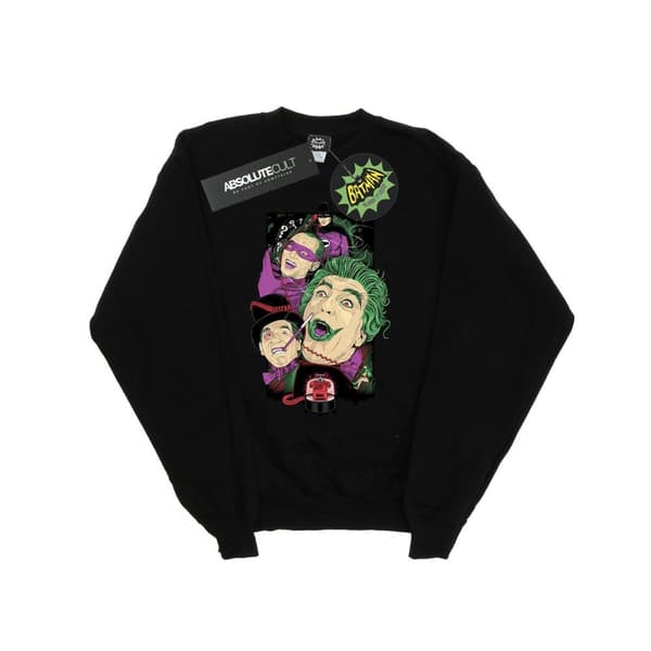 DC Comics Mens Batman TV Series Rogues Gallery Sweatshirt