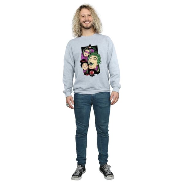 DC Comics Mens Batman TV Series Rogues Gallery Sweatshirt