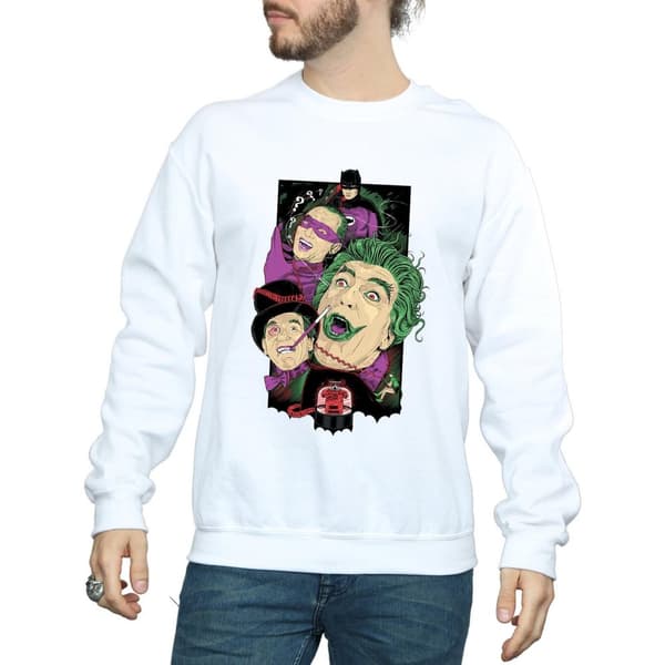 DC Comics Mens Batman TV Series Rogues Gallery Sweatshirt
