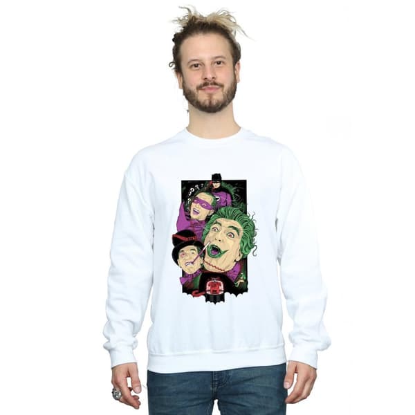 DC Comics Mens Batman TV Series Rogues Gallery Sweatshirt