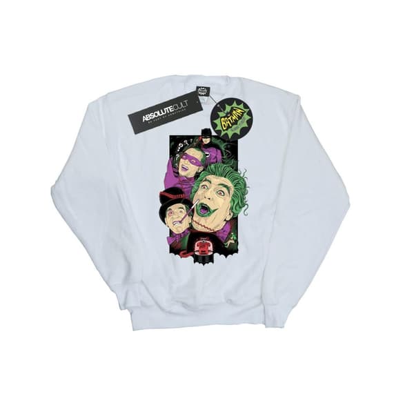 DC Comics Mens Batman TV Series Rogues Gallery Sweatshirt