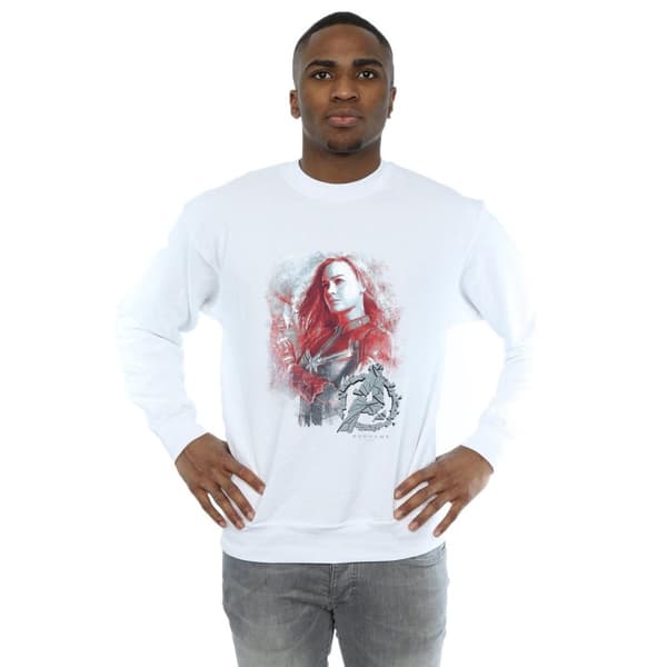 Marvel Mens Avengers Endgame Captain Marvel Brushed Sweatshirt