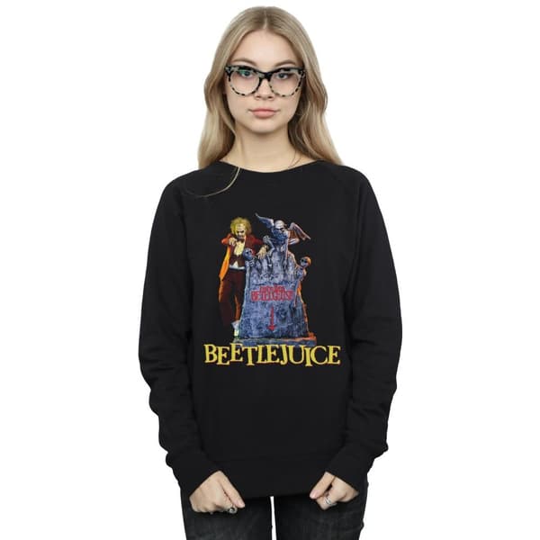 Beetlejuice Dam/Tjej Here Lies Sweatshirt