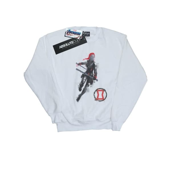 Marvel Boys Avengers Endgame Painted Black Widow Sweatshirt